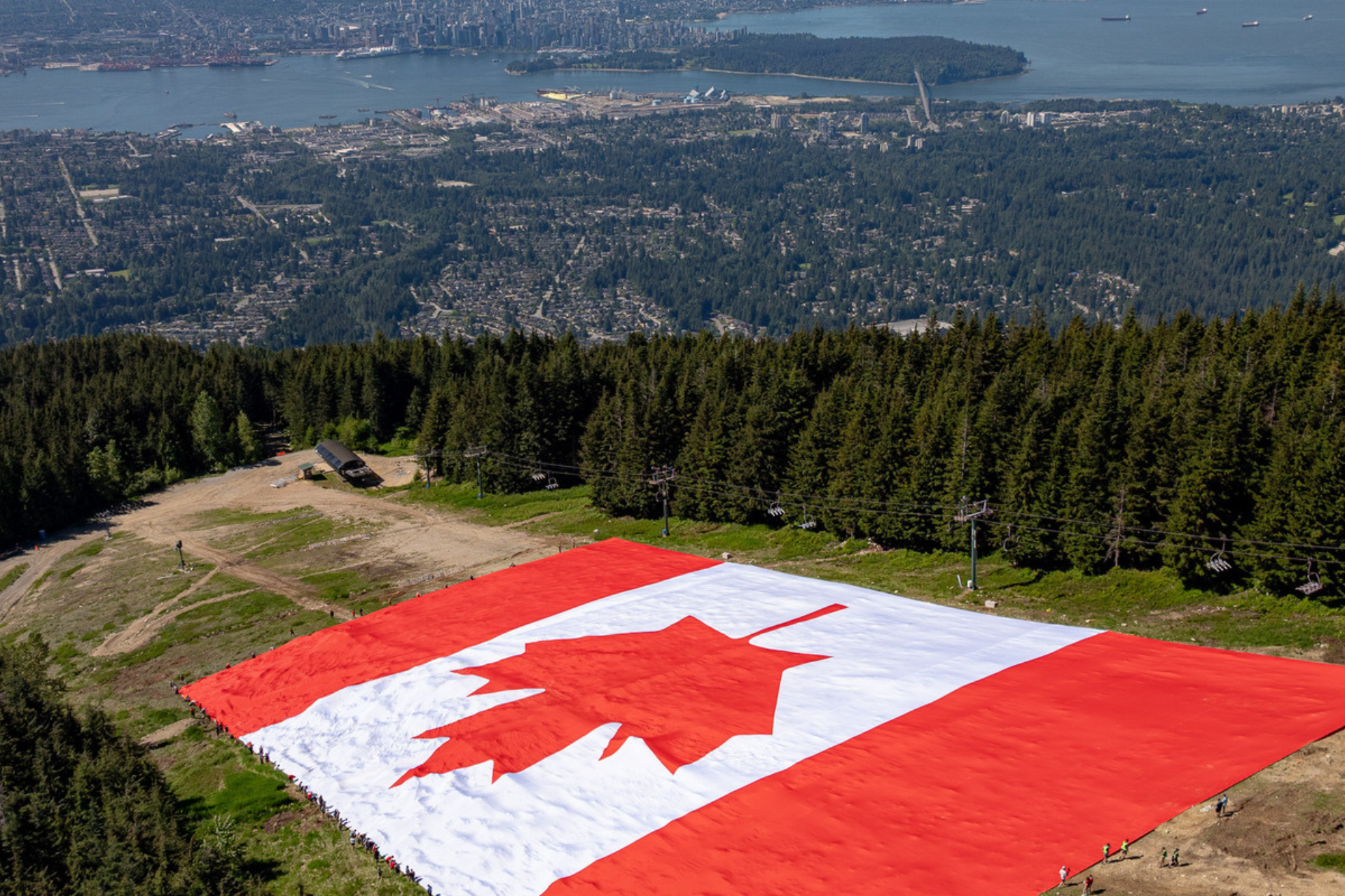 Largest Canadian Flag Ever Made Unveiled Above Vancouver - Adventure