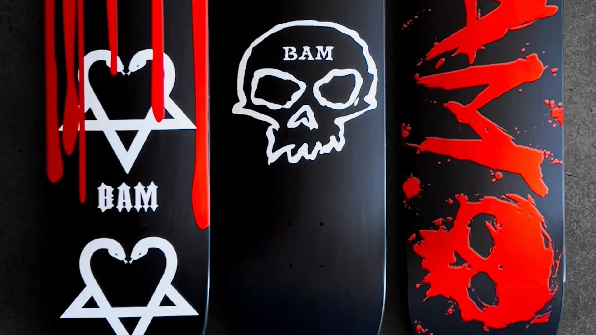 Planche De Skate Zero Bam Margera Blood - Deck En érable Noir - Taille 1 Neuve